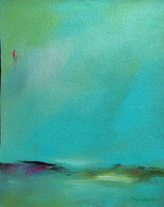 Teal Light on a Sleeping Field