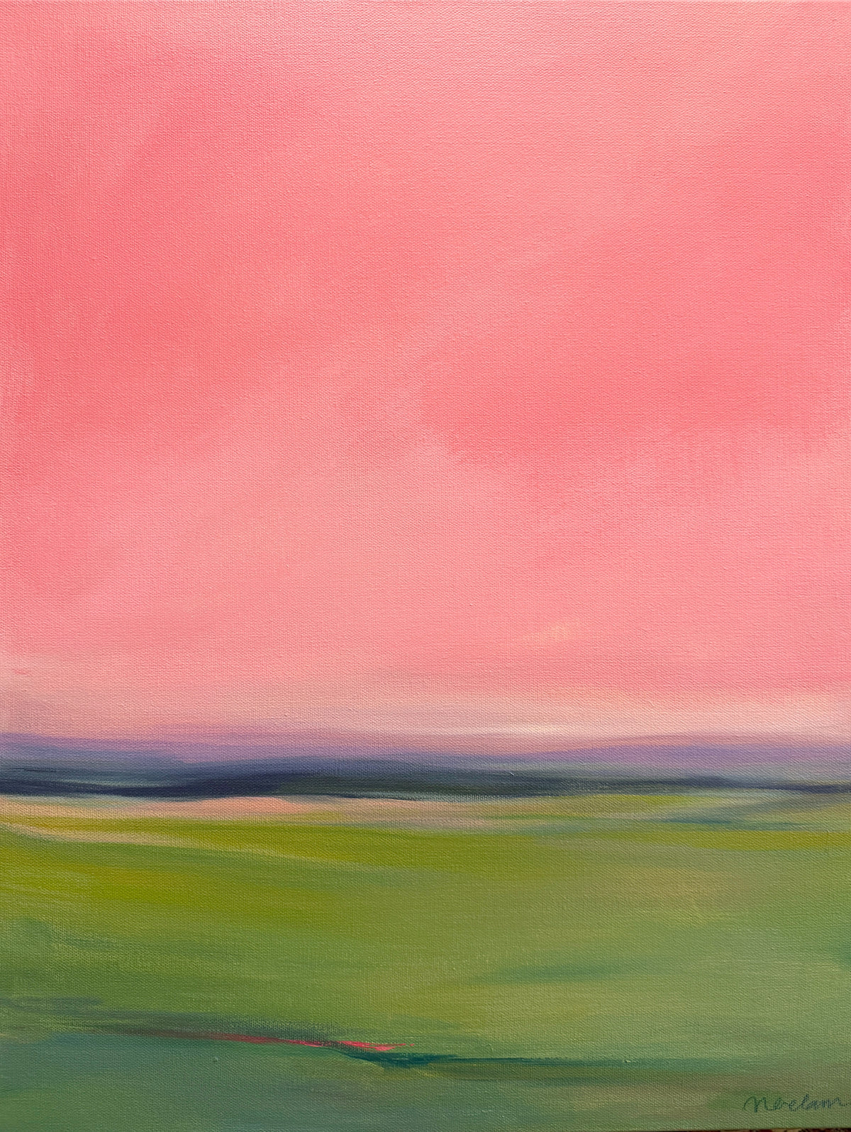 Pink Sky Over Quiet Hills